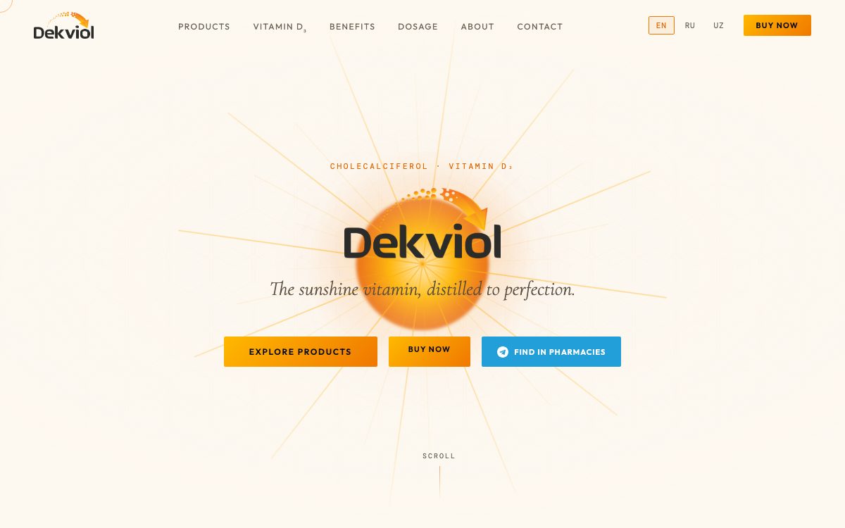 Dekviol — Vitamin D3 Product Site