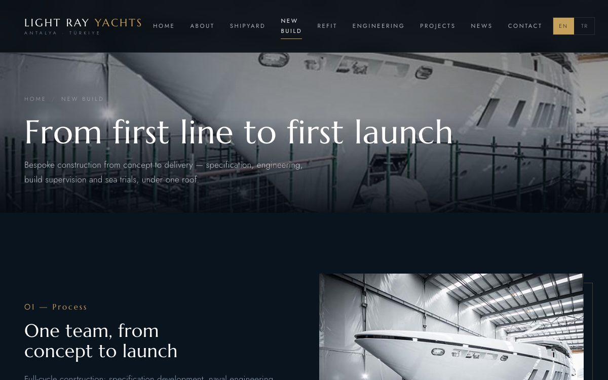 Light Ray Yachts — Shipyard Site