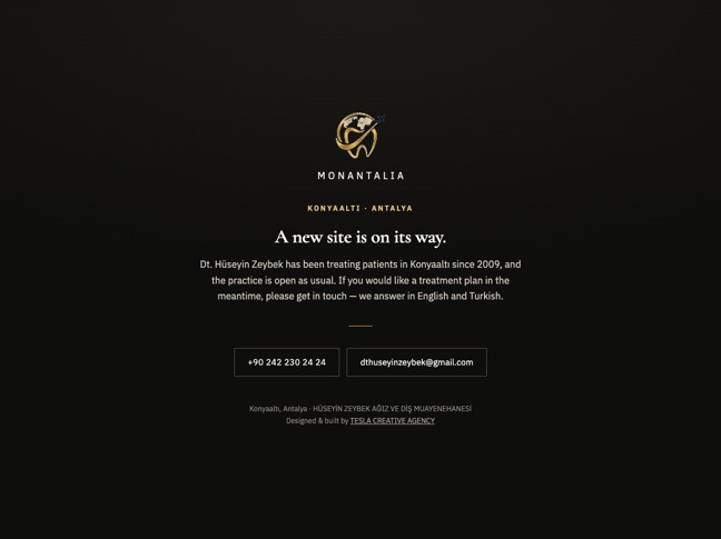 Monantalia — Dental Clinic Website